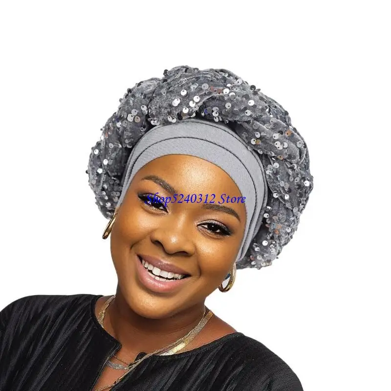 634C قبعة مريحة متعددة الوظائف قبعة مصنوعة يدويًا ناعمة قبعة ذات أنماط وطنية للحفلات والتجمعات الاجتماعية #5