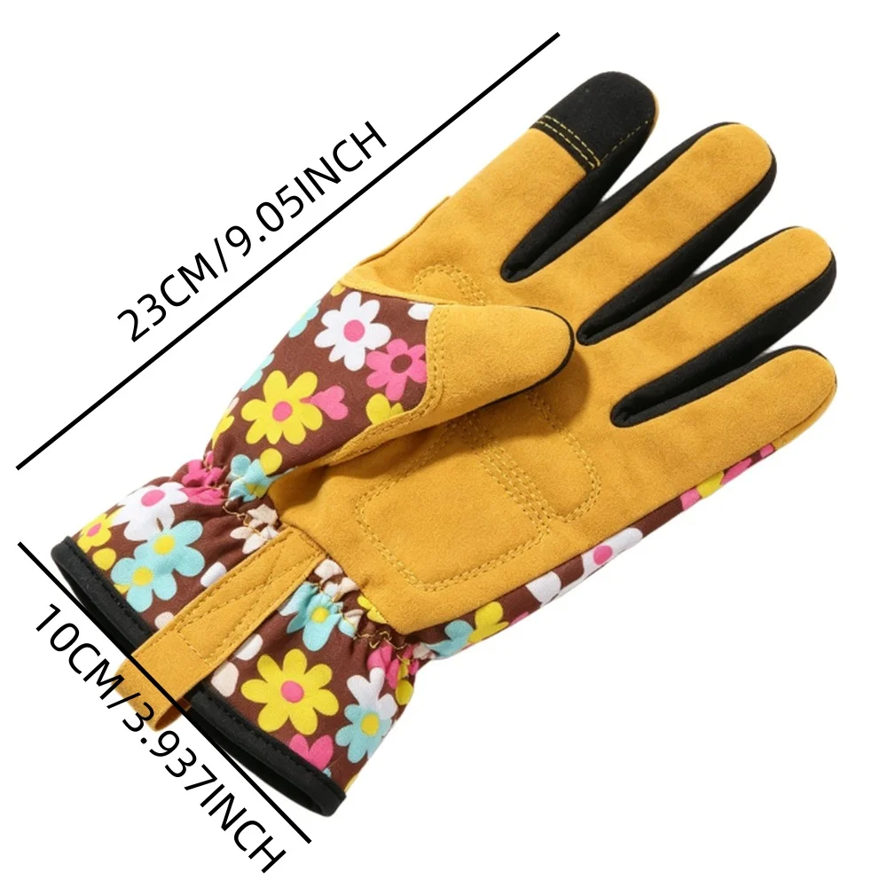 For Safe Pruning Yellow Fingerless Gardening Gloves Protective Gloves For Pruning Glove Reinforced Palm Gloves