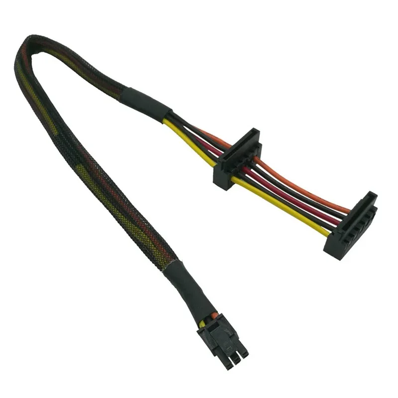 

6Pin To Splitter 15Pin SATA Power Cable Cord for DELL Vostro 3653 3650 Desktop Computer SSD Expansion Cable 37cm