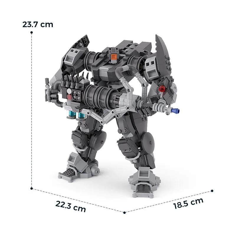 مكعبات بناء روبوت ميكانيكية من BuildMOC MOC موديل MOC- 166168   لعبة تجميعها بنفسك من طوب الميكا الرمادي كهدية للأطفال