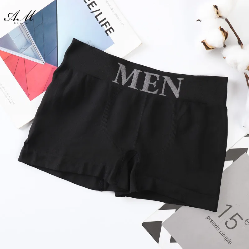 Male Panties Men\'s Underwear Boxers Breathable Man Boxer Solid Underpants Comfortable Brand Shorts Black Blue Mens Underwear