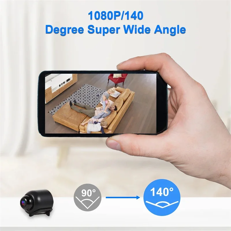 1080P HD Mini Camera Indoor Safety Security Surveillance Baby Monitor Night Vision Camcorder WiFi IP Cam Audio Video Recorder