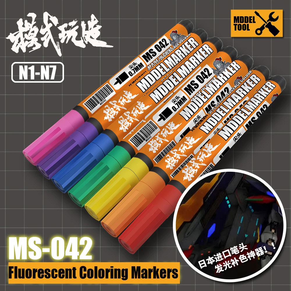 MSWZ Fluorescent Coloring Markers For Gundam Model Making Hobby DIY Tools Accessory