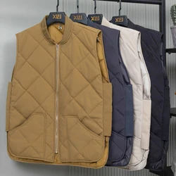 Gilet rembourré en émail pour hommes avec fermeture éclair, vestes d'hiver chaudes, style coréen, automne, nouveau, 2023