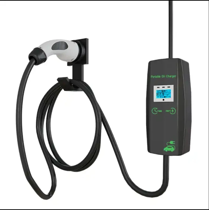 YXQ 32A EV Charger 3.5kw 7KW with adjustable current OEM ODM Service For Type 1 2 GB/T J1772 16A portable EVSE charger