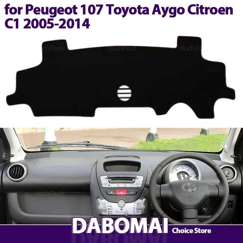 Dash Board Sunshade Anto-UV Carpet Dashboard Cover Protective Pad for Peugeot 107 Toyota Aygo AB10 AB20 AB30 2005-2014