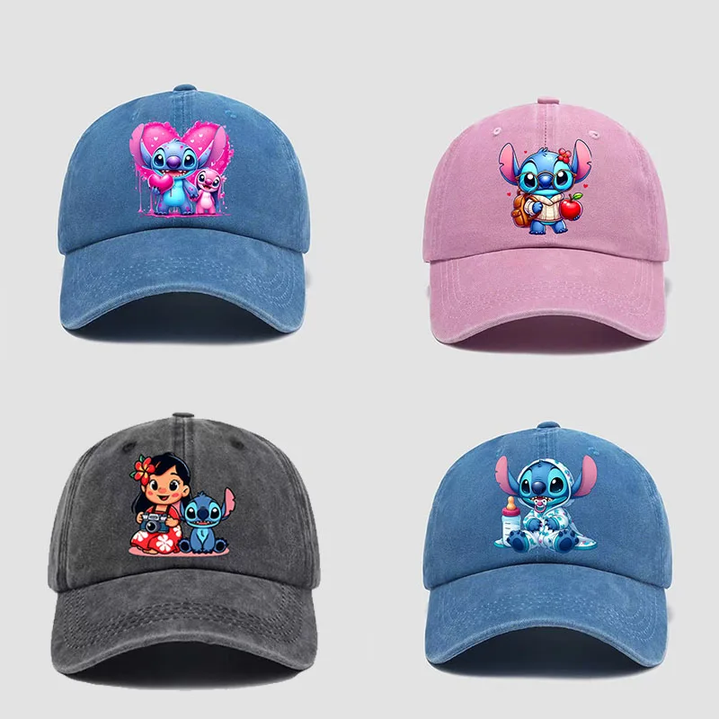 

Disney Lilo & Stitch Children Baseball Figures Caps Casual Hats Spring Autumn Stitch Sunscreen Hat Peaked Cap Unisex Kids Hats