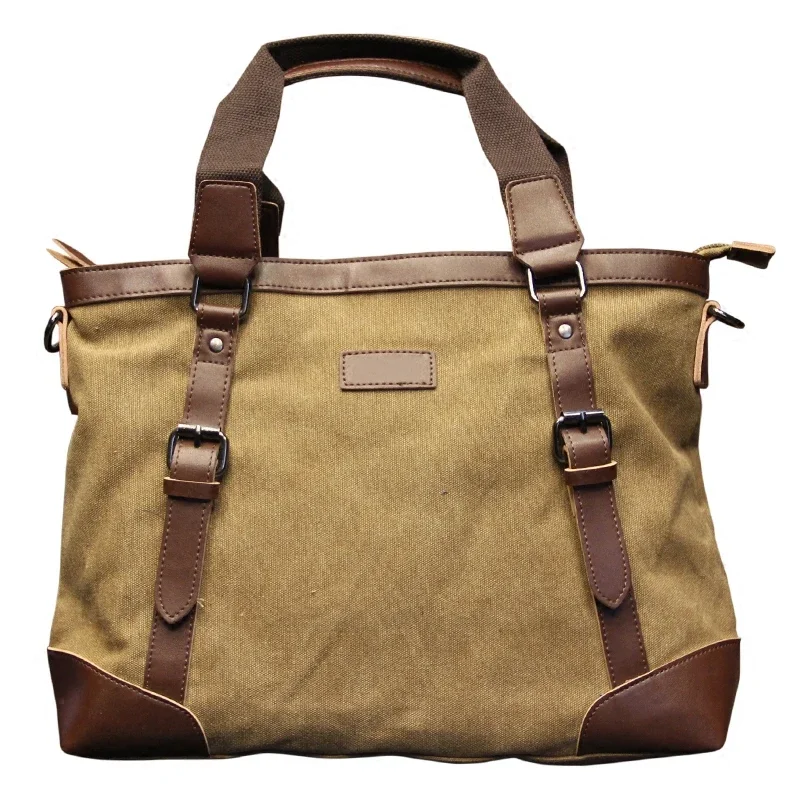 New design Khaki Casual Vintage Multifunction Soft Men\'s Canvas Travel Handbag Crossbody Shoulder Messenger Bag For Men bolsa 가방