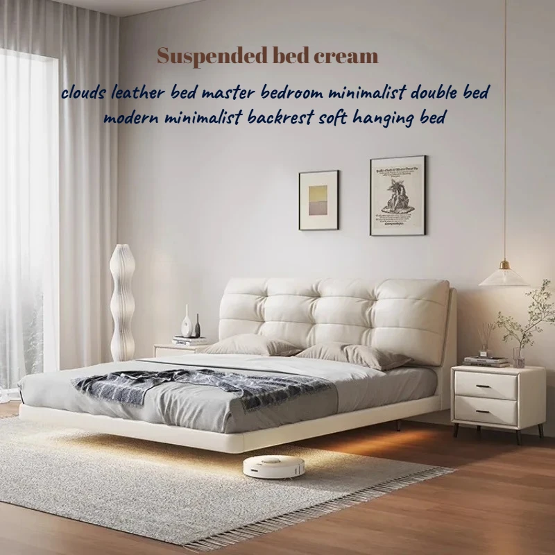 

Queen Luxury Metal Frame Bedroom Beds Floating Bunk Girl 180x200 Adults Double Bedroom Beds Full Size Full Set Furniture
