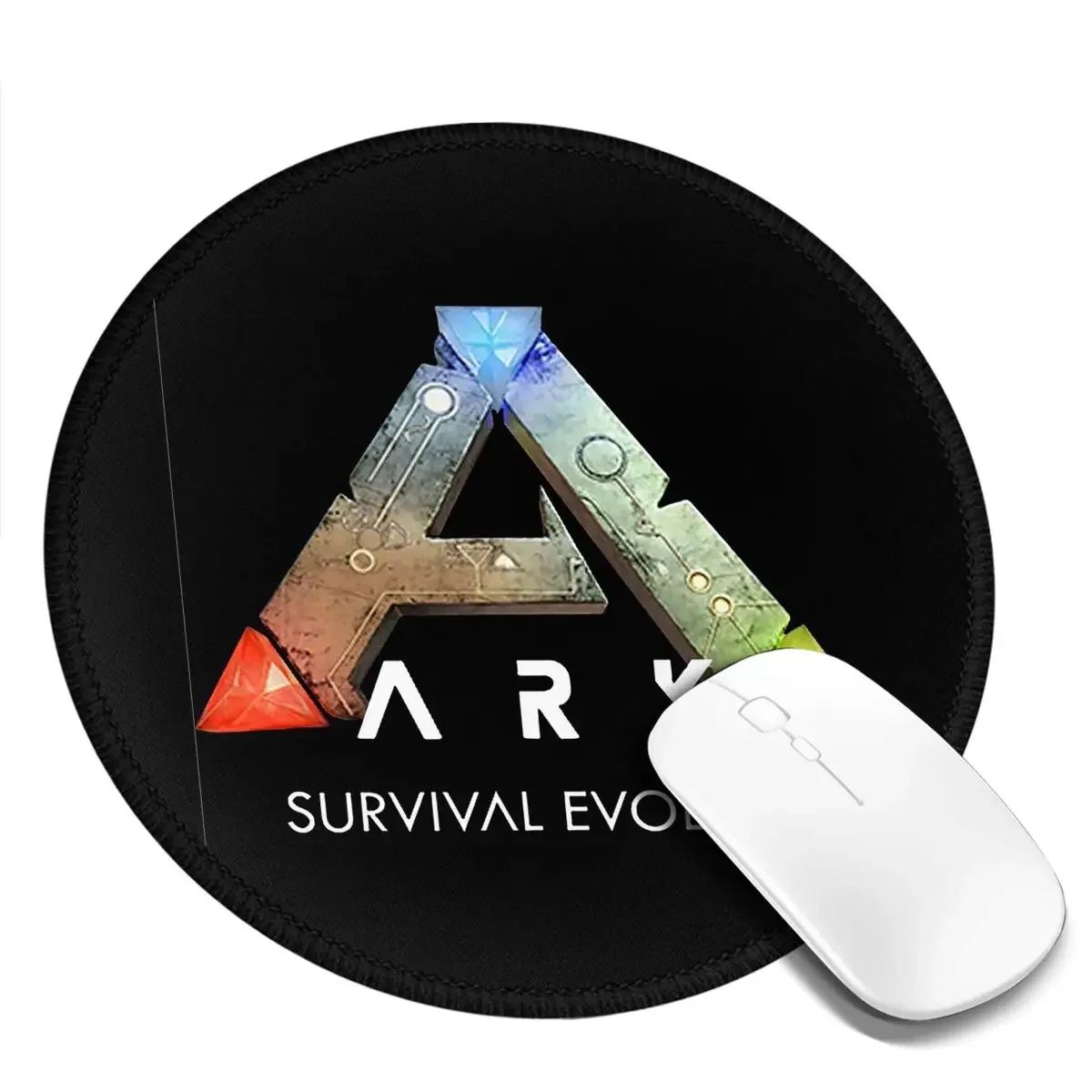 Alfombrilla redonda para ratón Ark Survival Evolved (negra), alfombrilla para teclado de ordenador, alfombrilla para ratón, alfombrilla para ordenador portátil, alfombrilla para escritorio, accesorios de oficina, alfombrillas para mesa