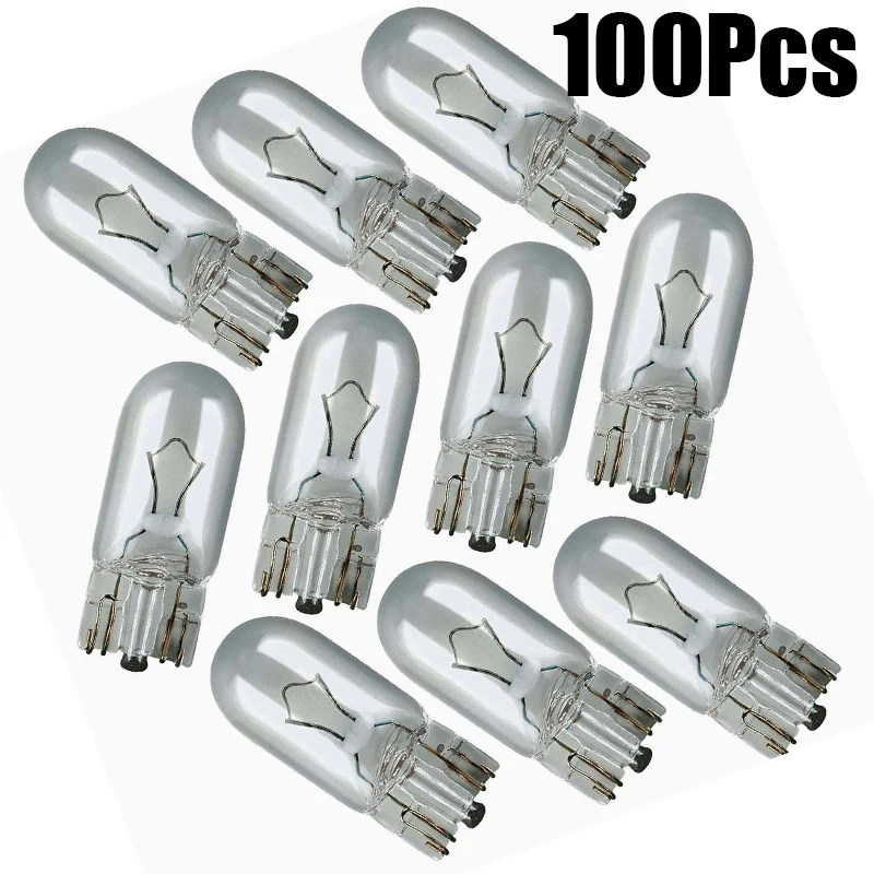 100 قطعة T10 501 لمبات 12 فولت 5 واط Sidelight كابليس رقم لوحة W5w الهالوجين سيارة لمبة السيارات لوحة ترخيص قبة قراءة ضوء قطرة الشحن