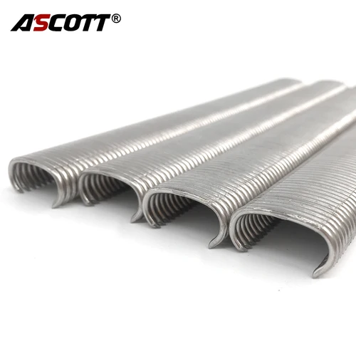 Imagen 2 del producto 1000 Uds clavos de anillo C de acero inoxidable neumático anillo C clavo anillo de cerdo clavo para SC7E SC7C SC760C SC760b pistola de clavos de aire