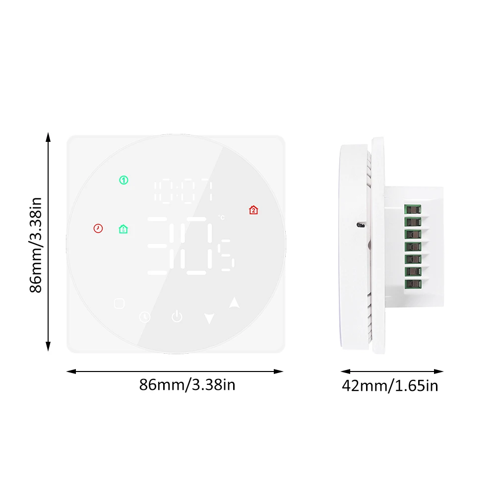 Tuya WiFi LCD Display Smart Temperature Controller 5A Touch Screen Water Heating Device Thermostat Weekly Programmable APP Remot