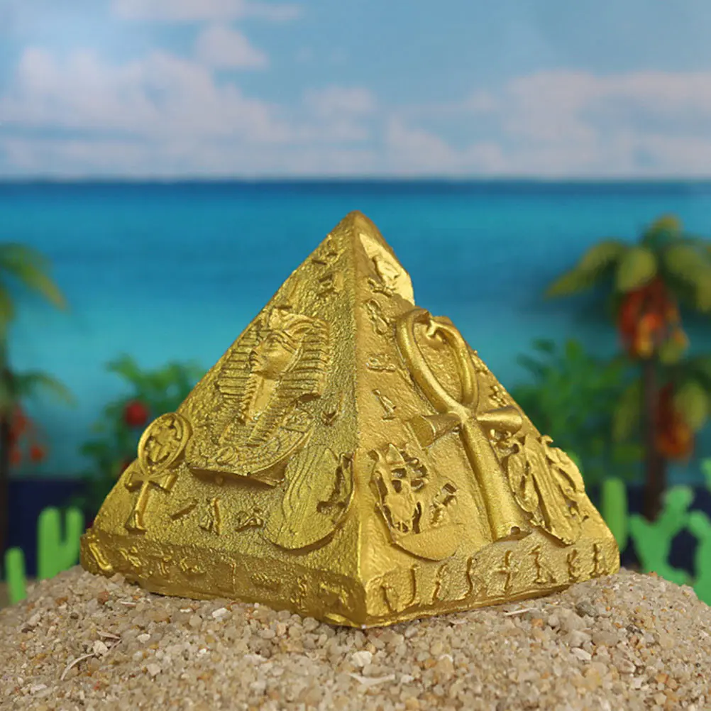 1 قطعة الهرم الراتنج نموذج مصغرة المشهد ديكور سطح المكتب ديكور المنزل الازدهار الطاقة طاولة الرمل الحلي مشرق