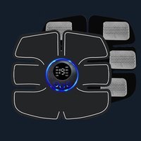 8 Modes ABS Stimulator Electrode Abdominal Massager EMS Muscle Fitness Trainer with 19 Gear Adjustments And Sticker Pads