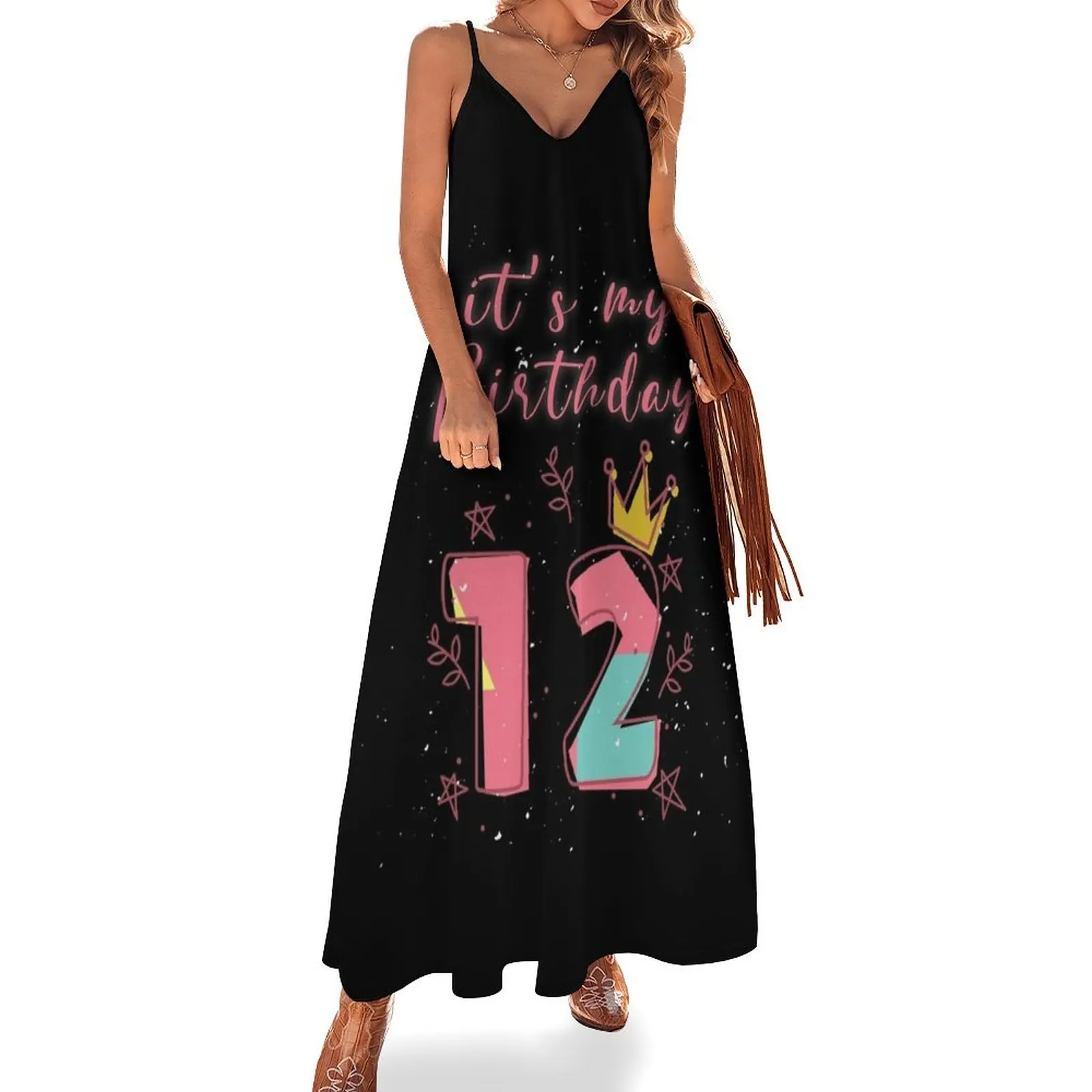 

Платье без рукавов для 12-го дня рождения, летнее женское платье, роскошное женское платье в стиле ретро, платье для выпускного вечера, 2024