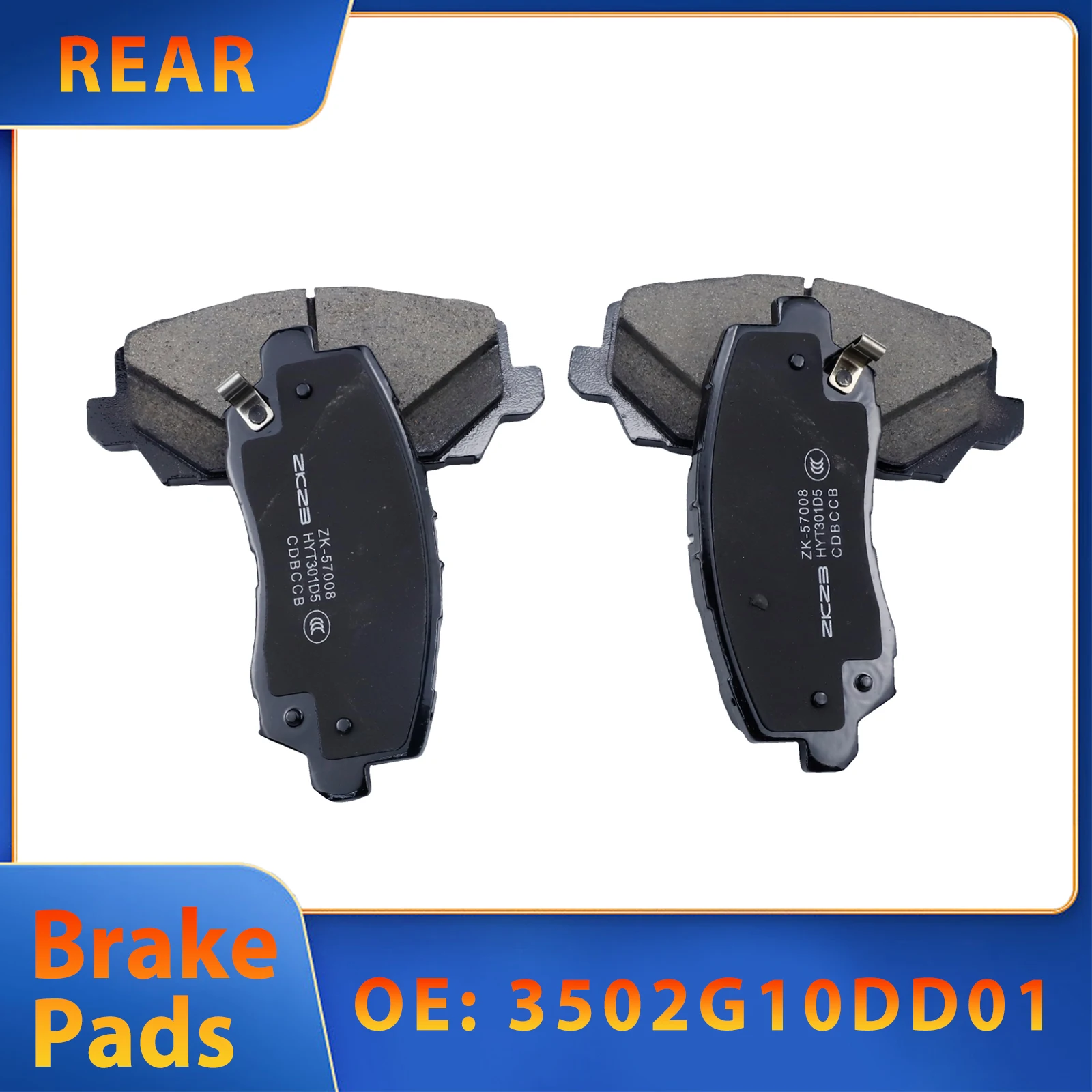 Rear Brake Pad For BESTUNE E01(C105) 2020- NAT/E05 2020- T99 2019-  HONGQI E-HS3 2019- HS5 2018- GDB8443DT Car Accessories