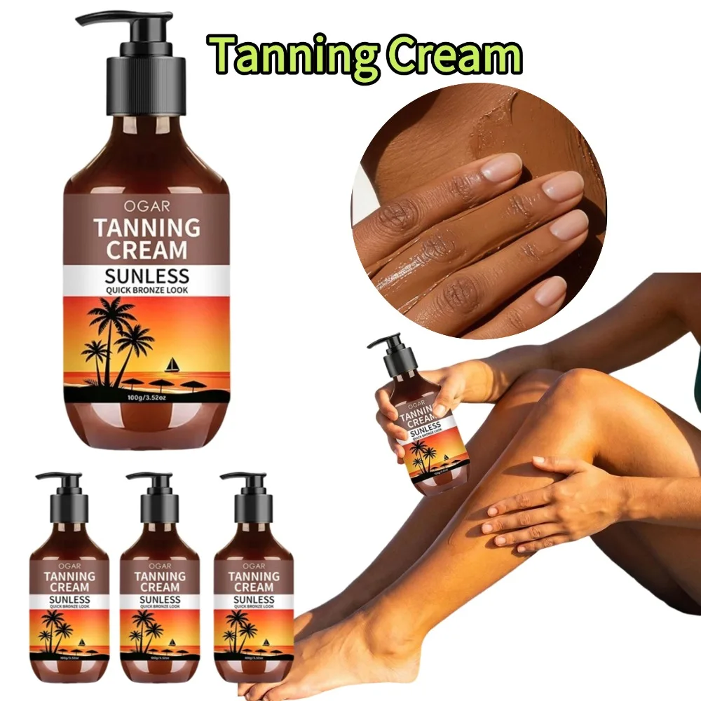 100g Sunless Tanning Cream Intense Bronze Glow Self Tanner Lotion Coconut Body Oils Skincare Moisture Cream Cosmetics Tools