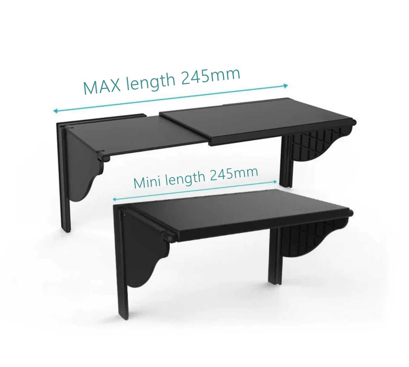 

145-245mm Monitor Sun Hood TV Movie Video Display Visor Cage Protective Cover Adjust Light Shield Block Screen Mask Sunshade Cap