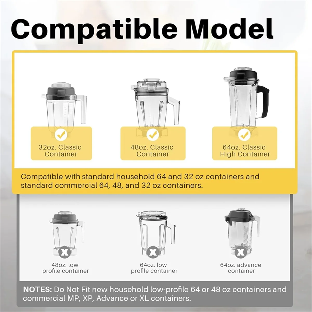 HOT Blade Replacement for Vitamix Blender Wet Blade Replacement for Vitamix 5200 Series Blender Mixer 64oz & 32oz Containers