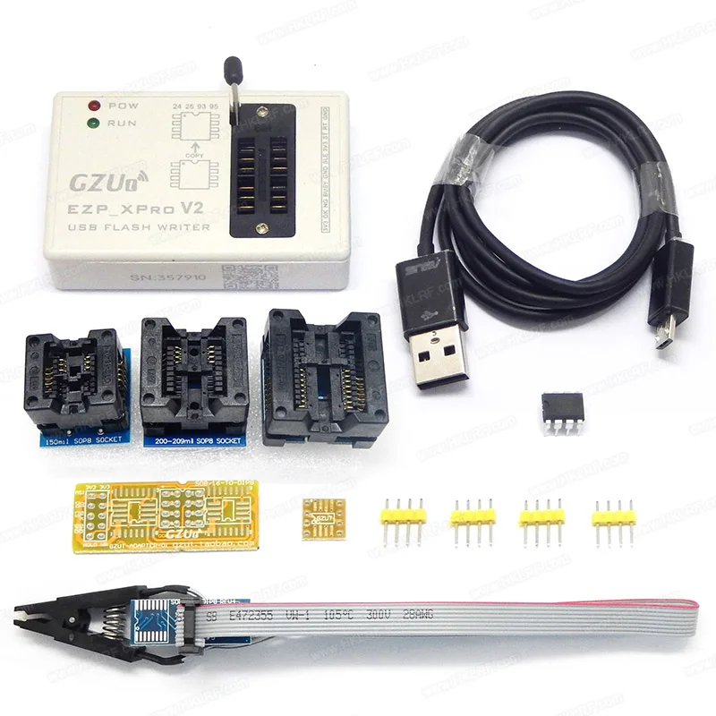 New GZUT Original programmer EZP_XPro V2 IC Chips programmer+SOP8 Adapter socket+SOP8 Clip