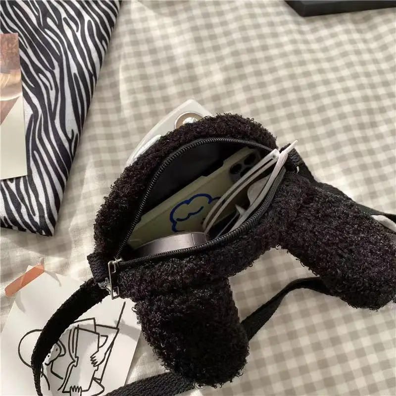 Japanese Style Kawaii Bag Women Cartoon Plush Shoulder Bag For Women Crossbody Bag Small Phone&Purse Bag