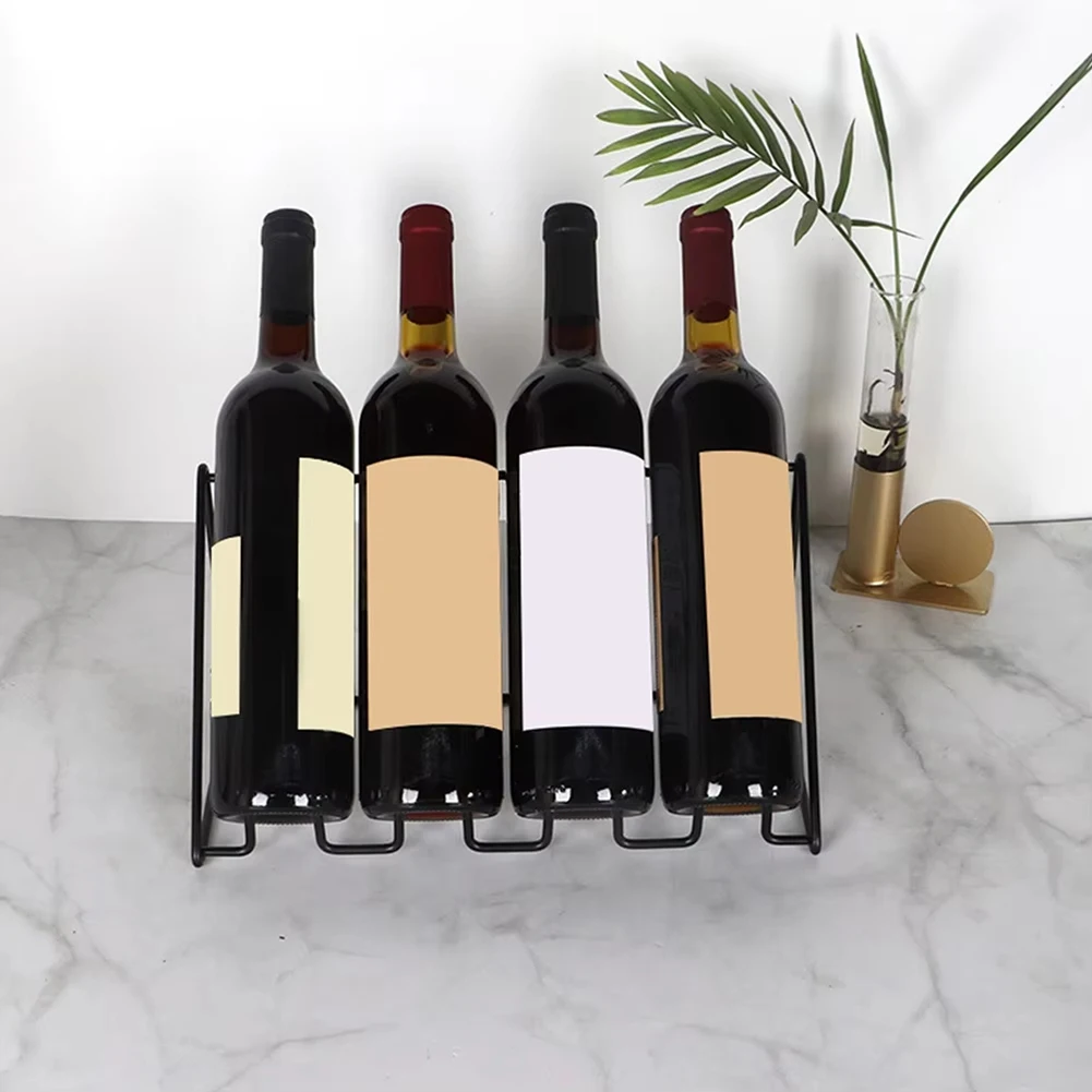 A76I-Wave Shaped Wine Display Stand Wine Bottle Storage Racks Multi Groove Wine Holder Cabinet Shelf Organizer Bar Tools