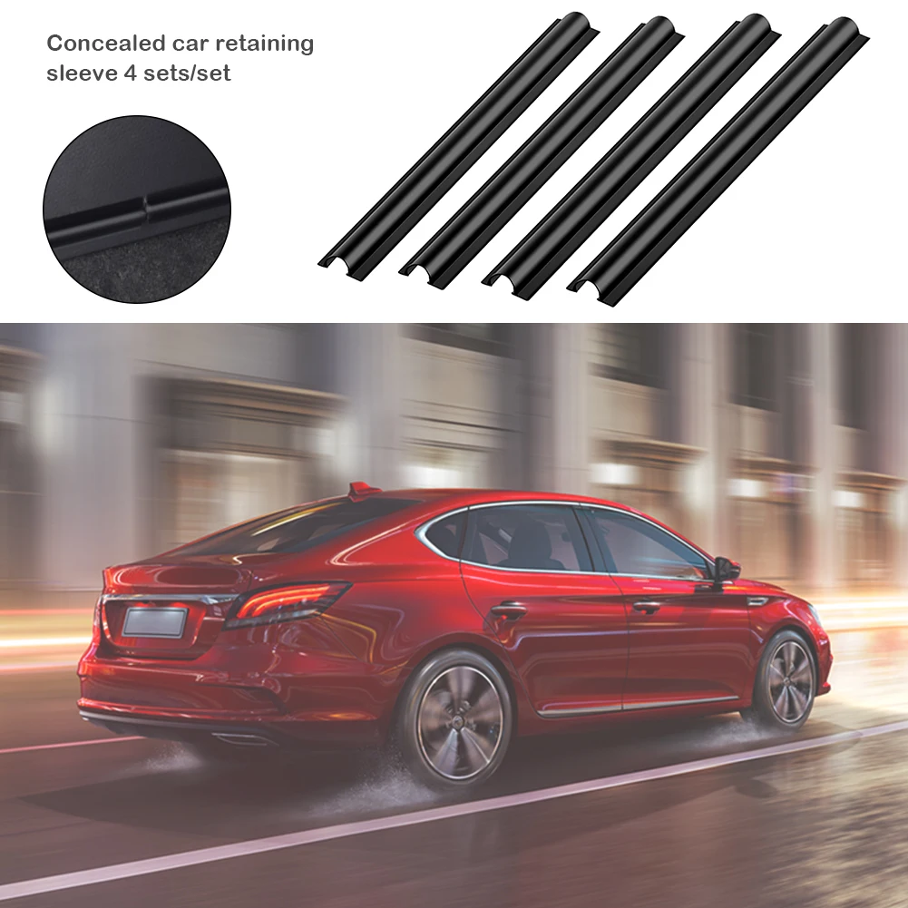 4 قطعة مقاطع كابلات السيارة المخفية المنظمون سلك غطاء خط كم شعاع السيارة المشبك سيارة التصميم السيارات 180*16 مللي متر #2