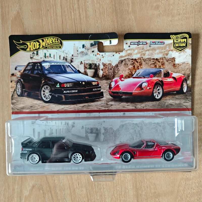 Hot Wheels Premium 2025 Car Culture 2-Packs Hotwheels 2025 1/64 Car Model Alfa Romeo 155 V6 TI 33 Stradale Collectible Kids Toys