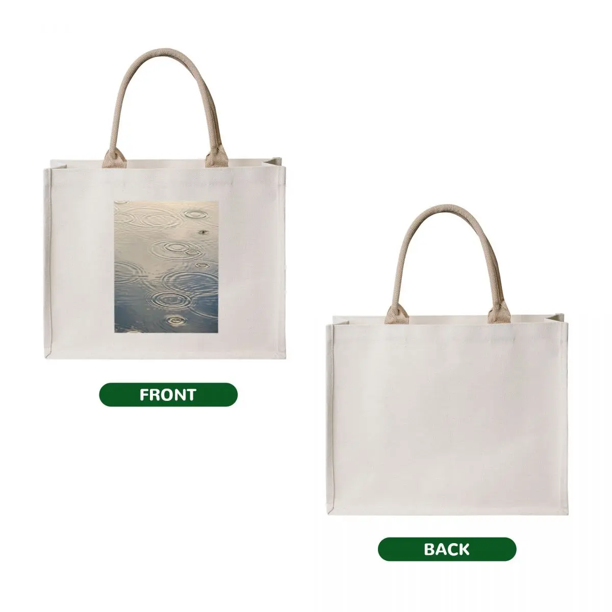 rain lake Tote Bag custom canvas bag supermarket folding bag tote screen Big women