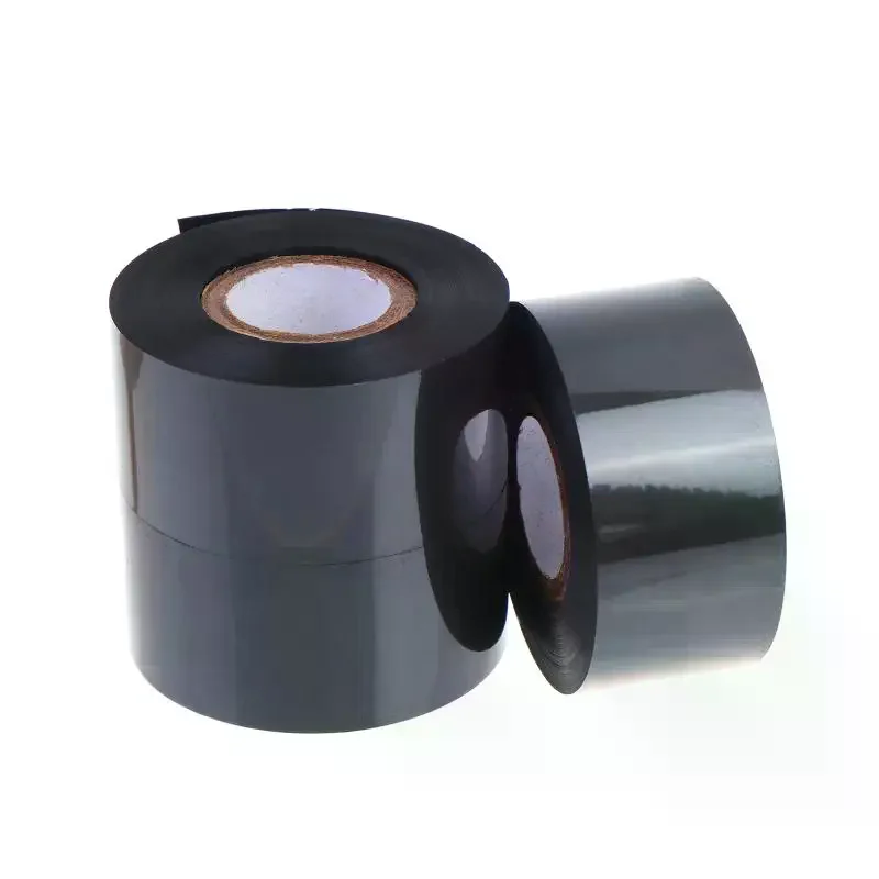 30mm*100m Black Thermal Printing Ribbon For Stamping Machine Printer Ink Heat Transfer Tape Production Date Printing