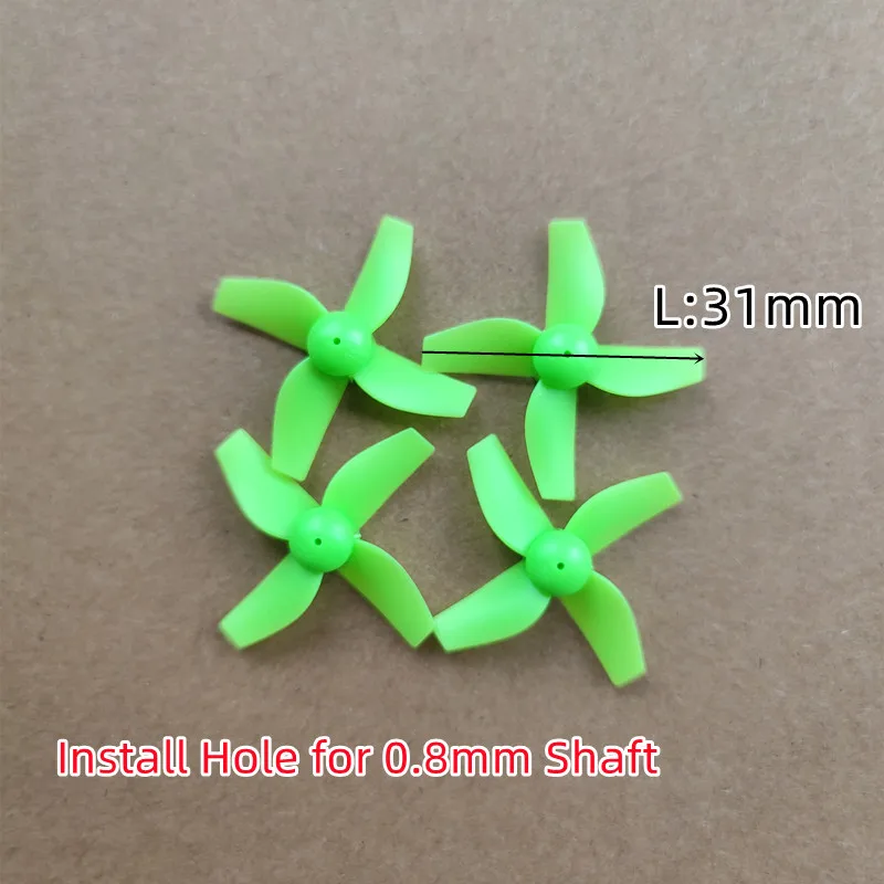 DIY Mini RC Drone 31mm Props Propellers 4-Blade 4Pcs 615 Motors H36 E010 Green Black White