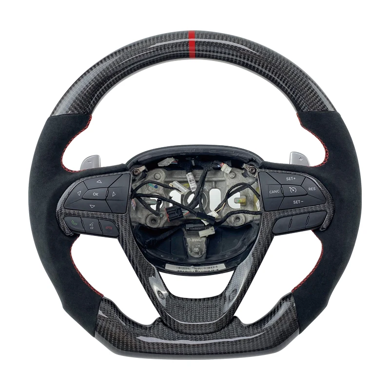 100% Real Carbon Fiber Steering Wheel For Jeep Cherokee / Compass