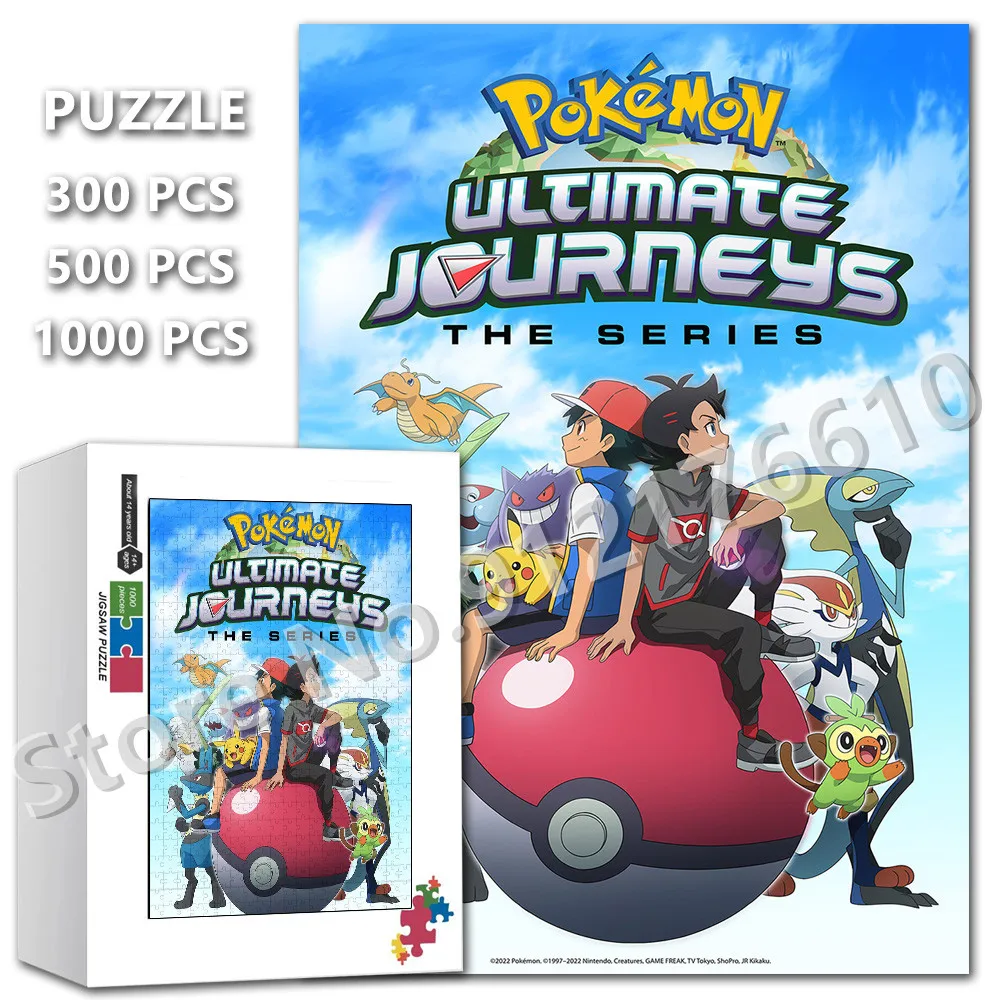 

Pokemon Japanese Animation Art Print Jigsaw Puzzles Pikachu Adventure Anime Puzzles Diy Kids Decompress Educational Toys Gifts