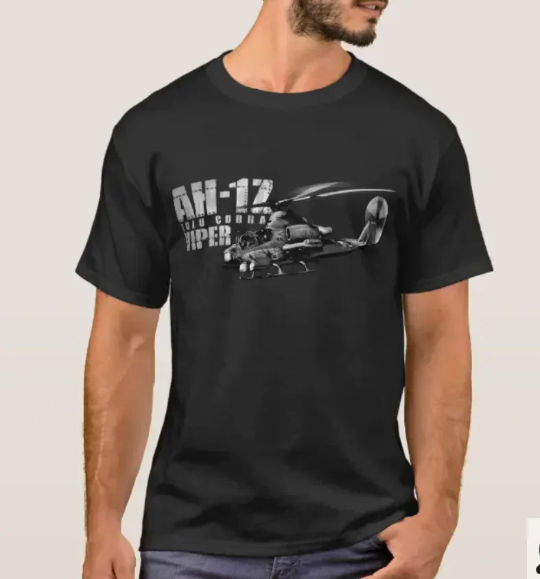 AH-1Z Viper Helicopter Gunship T-Shirt. Summer Cotton Short Sleeve O-Neck Mens T Shirt New S-3XL