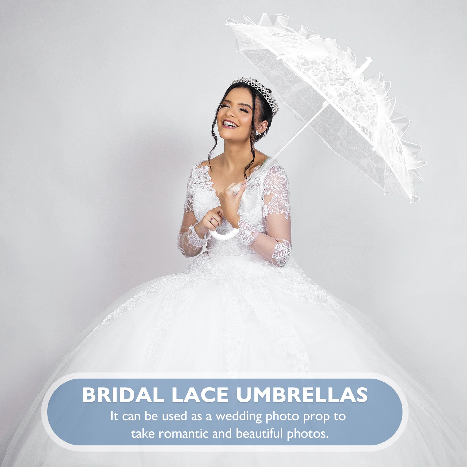 

1pc Lace Umbrella Wedding Bridal Photography Prop Stage Performance Decoration Lady Costume Accessory Bride Clothes Bridal