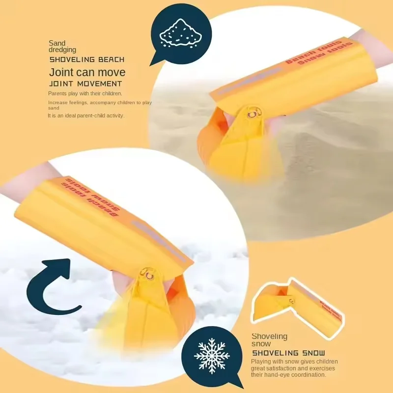 لعبة حقل الثلج على الشاطئ للأطفال مع معاول رملية أدوات يدوية لحفر الرمال وحمامات رملية لرياض الأطفال مع معاول رملية #3