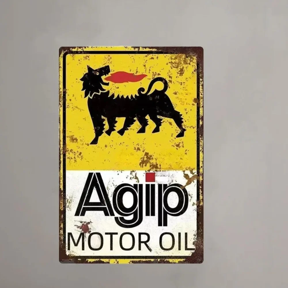 علامات وملصقات معدنية عتيقة لزيت المحرك - لوحات زخرفية قديمة | لوحة فنية جدارية مثالية للمرآب ومحطات الغاز وكهوف الرجل #6