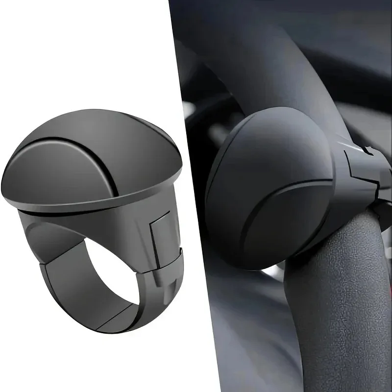 Easy-Grip Silicone Steering Wheel Knob 360° Smooth Rotation One-Hand Operation with Built-in Metal Bearing & Non-Slip Grip