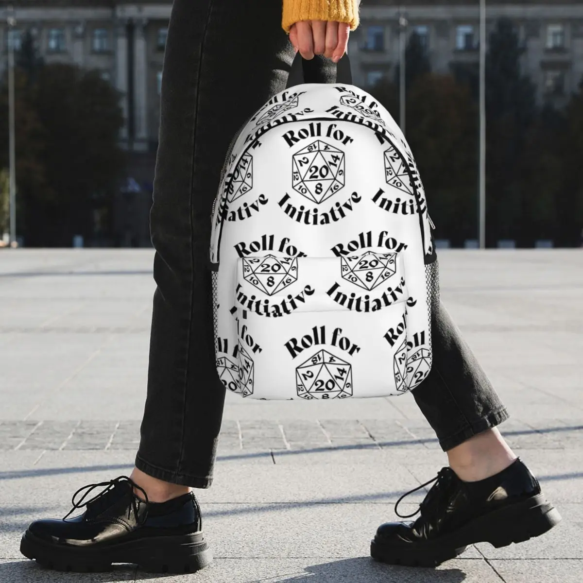 Roll For Initiative Dnd Game Backpack Student BookBag Boys Girls School Bag Laptop Shoulder Bags