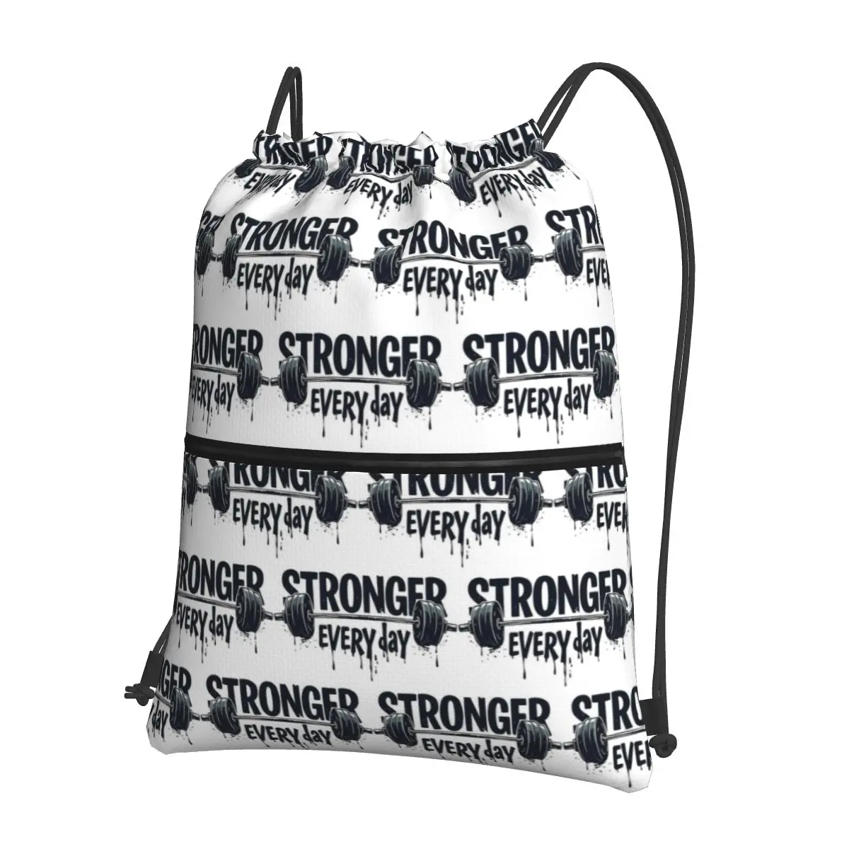 Gym Sport Bodybuilding Workout Motivational Quote Backpacks Casual Drawstring Bags Storage Bag Book Bags for Man Woman Students