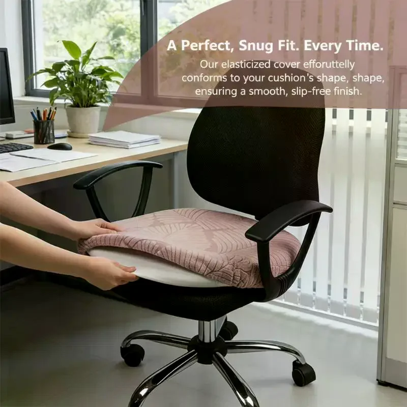 Universal Stretch Office Chair Cover Elastic Seat Protector Removable Washable Slipcover for Computer Desk Chair
