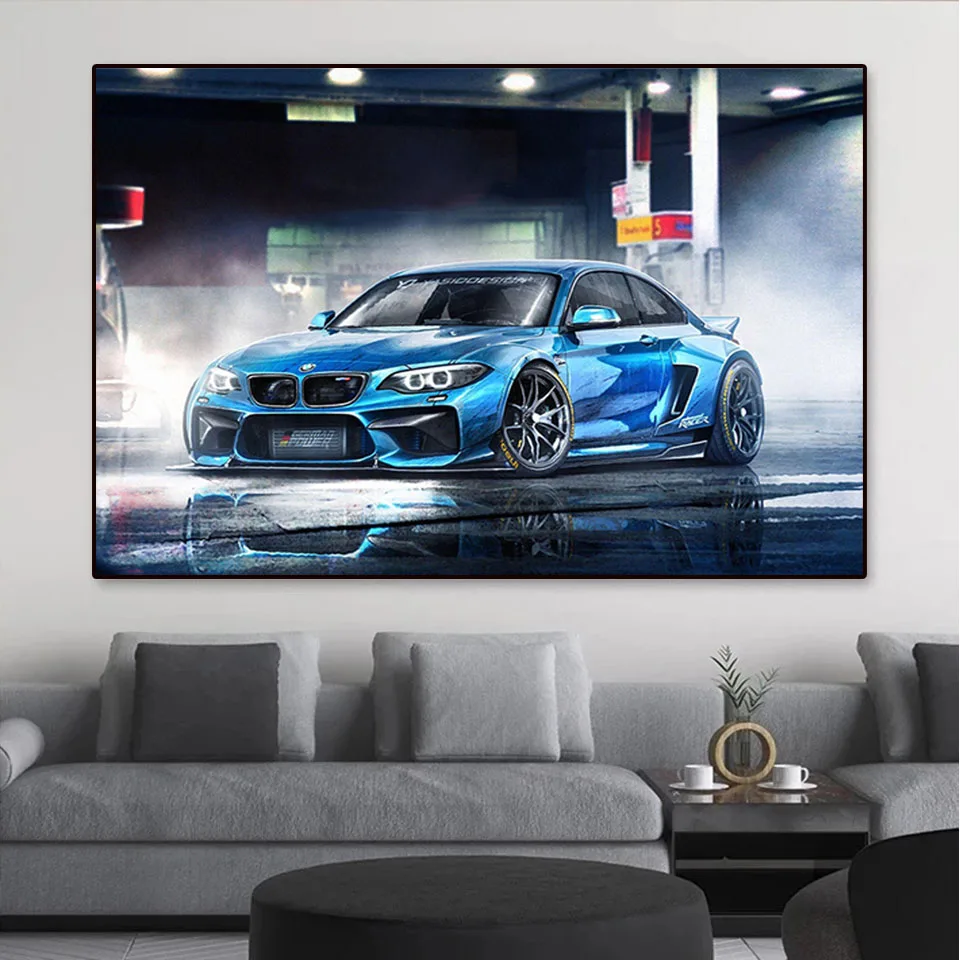 5D Diamond Painting Sports Car BMW M3 Diamond Embroidery Full Drill Cross Stitch Kits Rhinestone Art Crafts DIY Hobby Decor Gift