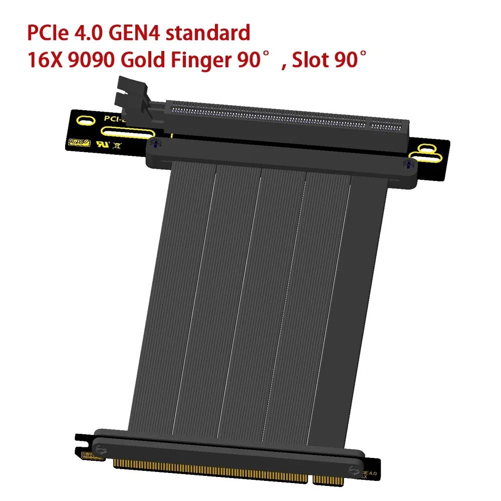 Imagem -02 - Cabo de Extensão de Placas Gráficas Universal Novíssimo Pci-e 4.0 Gen4 Placa Vídeo 16x Chassis Atx Vertical Velocidade Máxima 30 Gpu 40 Gpu 2024