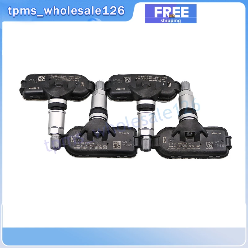 52933-3X200 315MHZ TPMS For 2010 2011 2012 2013 Hyundai Elantra 2011-2018 Kia Rio Tire Pressure Monitor Sensor 4Pcs 52933-3X000