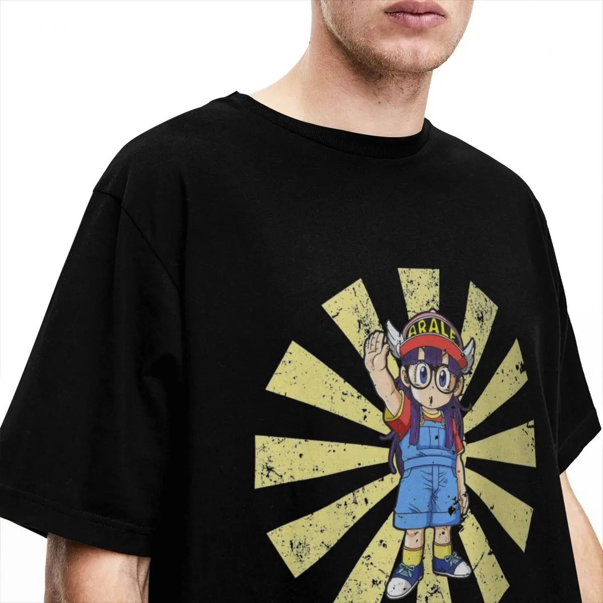 Arale Retro T-Shirt Men Japan Dr Slump Classic Cotton T-Shirts Summer O Neck Harajuku Tee Shirt Hot Sale Oversize Tops