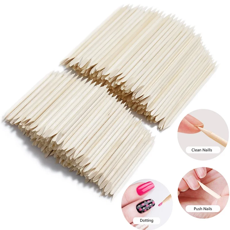 

1000pcs Orange Sticks for Nails Cuticle Pusher Dead Skin Remover Toenail Wooden Cleaner Wholesale Nail Manicure Pedicure Tools