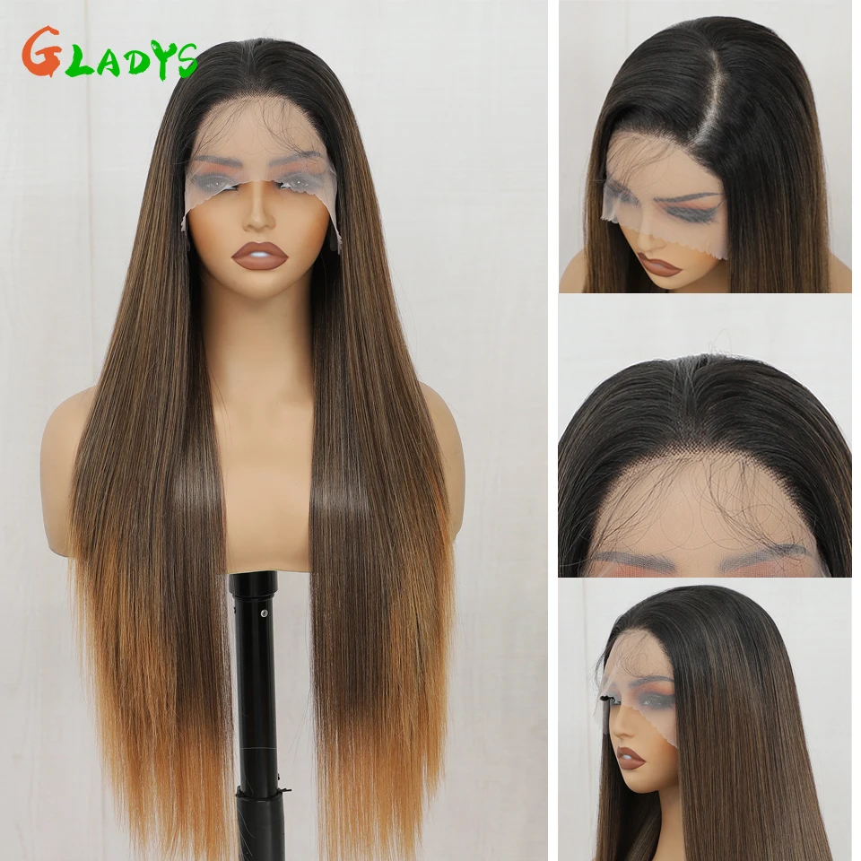 

Silky Straight Heat Resistant Fiber Cosplay Wigs Synthetic Lace Front Wig For Women 13*4 Lace Frontal wigs