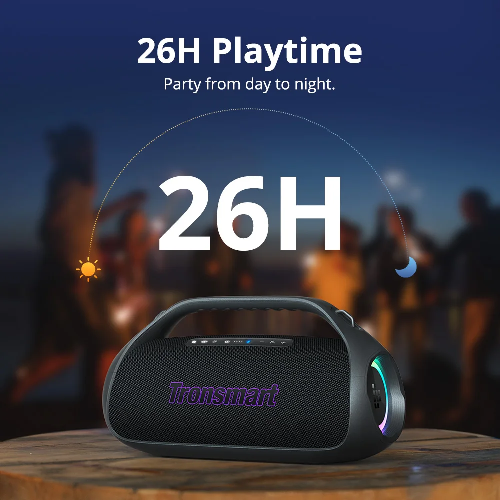 Tronsmart Bang 2 مكبر صوت بلوتوث 90 وات مع وضوح 2.1 قناة، وقت تشغيل 26 ساعة، صوت واضح 105 ديسيبل، مكبر صوت Snyc 100