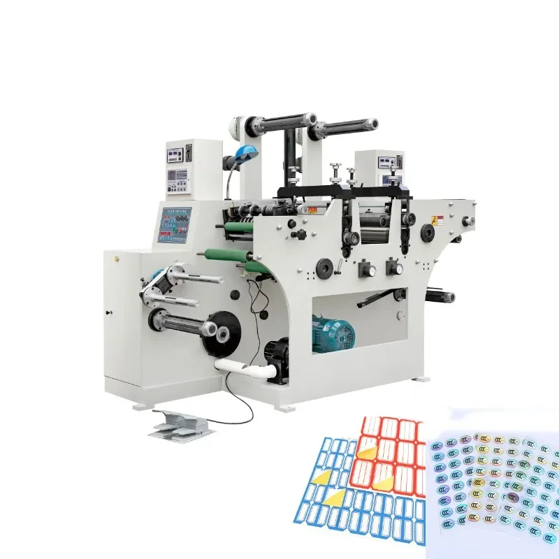 Automatic Label Slitter Rotary Die Cutting Machine Roll Label Rotary Die Cutting Machine Sticker Label Slitter Rewinder Machine